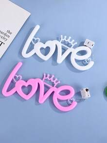 1个爱心字母灯，电池供电，情人节浪漫字母灯，LED装饰时尚场景灯霓虹灯，情人节告白夜灯，适合桌面装饰、霓虹灯装饰、婚礼、家庭节日、婚礼、生日、酒吧、商店和户外装饰，白色灯罩，求婚、周年纪念，为派对增添氛围和灯光效果 - 黃光 - 查看 8