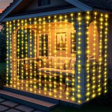 200盏灯，浪漫节日氛围装饰，情侣礼物，情人节卧室吊灯，婚礼生日派对装饰，室内装饰，斋月装饰，母亲节装饰，复活节装饰 - USB窗簾燈串 - 查看 12