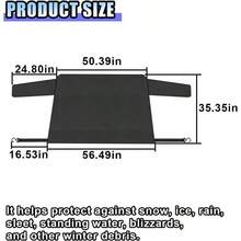 Car Windshield Snow Cover, Windproof Sunshade Protector, Oxford Cloth Car Frost Window Covers, Universal Fit Most, Trucks, SUVs - 返回 2 - 查看 3