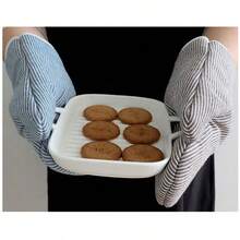 Heat Resistant Oven Gloves, Japanese Style High Temperature Insulated Gloves For Cooking, Baking, Microwave - Multicolor - View 7