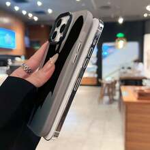 Funda de murciélago para móvil, diseñada con un elegante logotipo negro y minimalista, compatible con los modelos  17,  16,  16 Pro Max,  15,  15 Pro Max,  14,  13,  12 y  11 Pro. Fabricada en TPU, ofrece protección a prueba de golpes. Perfecta para familiares, amigos, niños, cumpleaños, primavera, vacaciones, novios, novias y San Valentín. - Negro - Ver 6