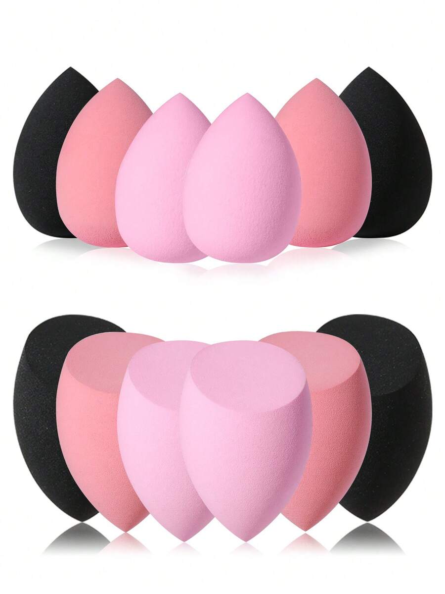 12PCS Makeup Sponges Wet And Dry Use 360° All-Round Application - Multicolor - View 1