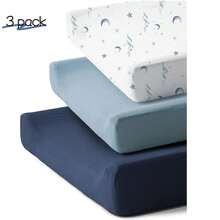 3 Packs Muslin Changing Pad Covers For Girl, Boy, Soft Changing Table Cover, Breathable Baby Nursery Diaper Chang Pad Sheets - Multicolor - View 5