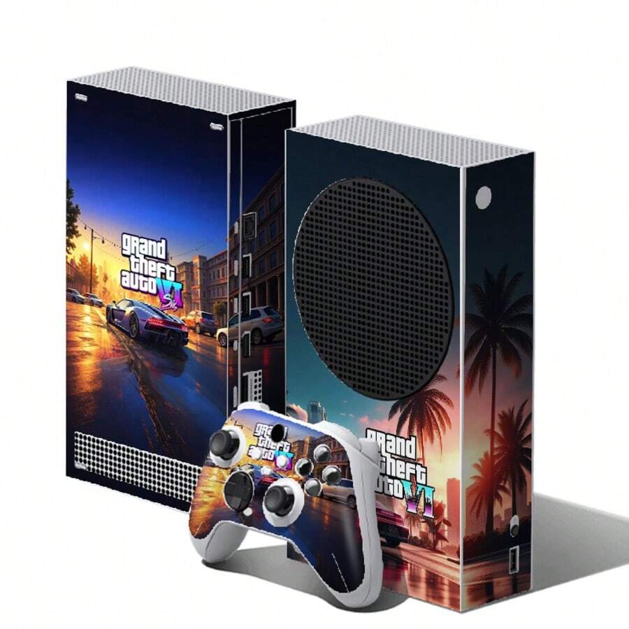 1 Set Of Printed Skin Stickers For Xbox Series S, Non-Slip, , Scratch-Resistant, Personalized Creative Decorative Protective Film For Game Console And Controller - Multicolor - View 1