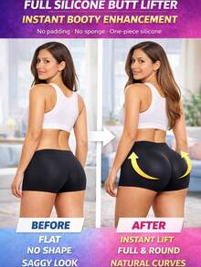 Full Silicone High Waist Shaping Shorts - Seamless Tummy Control, Valentine's Day Gift