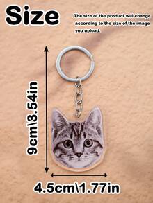 Personalisierter Haustier-Schlüsselanhänger Foto-Geschenk, angesagter Haustier-Schlüsselanhänger und süße Schlüsselanhänger für den täglichen Gebrauch, individueller Haustier-Foto-Erinnerungsstück für Taschen und Schlüssel, modernes Geschenkidee für Haustierliebhaber, individuelle Foto-Option verfügbar, anpassbare Form und Foto-Auswahl - Stil A - Übersicht 5