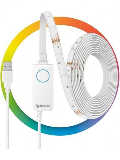 EstiloTendenciaTira LED Wi-Fi* Multicolor RGB De 2 MCalidad PremiumVersióN Mejorada