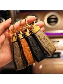 1个个性化名字钥匙扣，大号环形钥匙扣 - 定制钥匙扣 - 手腕钥匙扣 - 包包挂饰 - 汽车钥匙扣 - 送她的礼物 - 行李牌，人造革，个性化心形钥匙扣，送她的礼物 - 彩色 - 查看 2