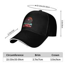 Mothman Christmas  Casual Baseball Caps Outdoor Adventures Print Summer Hot Unisex Sport Spring Golf Hat Streetwear For Men Women - Black - View 7