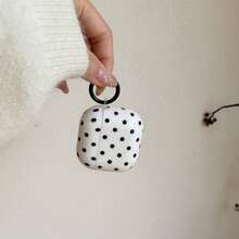 Minimalist Black & White Polka Dot With Ring Earphone Case Compatible With AirPods Pro 2, Cute Apple 4 Minimalist 3 New 1/2 Generation Earphone Case For Women - Black and White - View 12