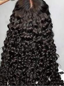 40 Inch Put On And Go Glueless Human Hair Wig Deep Wigs Human Hair 5x5 HD Lace Closure Transparent 250% Density Pre Plucked Pre Cut With Invisible Bleached Knots 3s Ready To Wear Silky Straight Wigs For Beginners Natural Black Color No Glue Needed - Natural Black - Xem 1