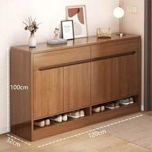 120cm Zapateras Para Zapatos Gran Capacidad Vintage Para Hogar - Marrón - Ver 2