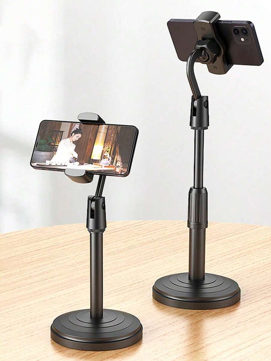 1pc Adjustable Waterproof ABS Tripod Phone Holder, For Video Recording And Live Streaming, Hands-Free Stand (Installation Steps Refer To The Page Video), Gift, Accessory (Random Style Shipped)