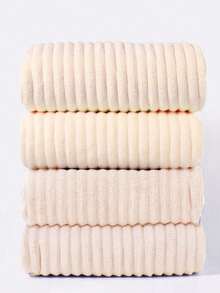 4pcs/1pc Ultra-Absorbent Quick-Dry Lightweight Hand Towels, Soft & Comfortable Coral Fleece Solid Color & 3D Striped, Suitable For Home, Salon, Bathroom, Multiple Colors Available - Multicolor - View 19