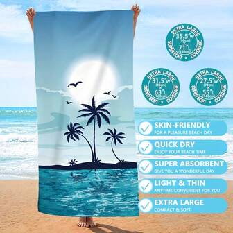1pc Beach Towel, Summer Beach Towel, Sand-Proof And Waterproof Beach Towel, Saint Pax Beach Towel, Saint Pax Home Decor, Super Soft Fiber, Bath Towel, Large Bath Towel, 2025, New Year, Happy New Year, Easter, Spring, Saint Pax, Ultra-Light And Ultra-Thin, Quick-Drying, Extra Large, Suitable For Swimming Pool, Camping, Beach, Extra Large, Easy To Carry, Travel Essentials, Vacation Must-Have, Personalized Gift.