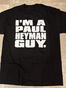 Camiseta "Soy un tipo de Paul Heyman" de WWE, sin usar, en paquete original - Negro - Ver 1