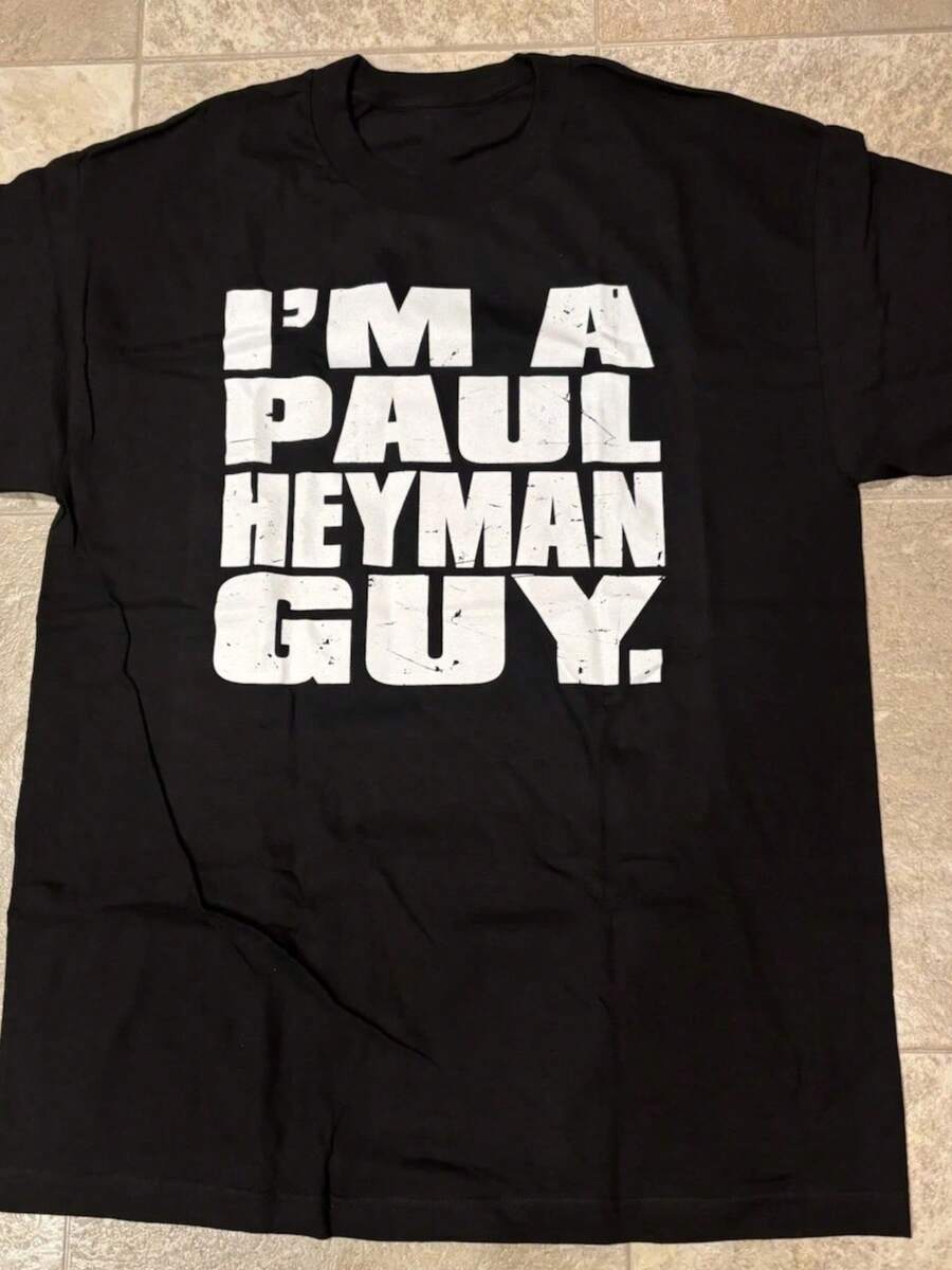 Camiseta "Soy un tipo de Paul Heyman" de WWE, sin usar, en paquete original - Negro - Ver 1