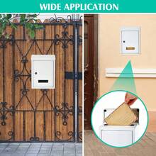 Caja de donaciones metálica con llave Buzón con cerradura Caja de sugerencias Urna segura montada en pared con ranura - Blanco - Ver 5