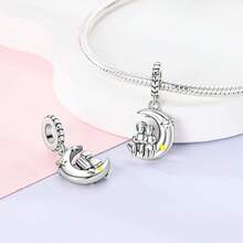 S925 Silver Plated Fashionable Charm Couple Pendant, Women's Jewelry, Suitable For Daily Wear And Gift Giving, New Women's Series, Personalized Gift. Valentine's Day, New Year, Carnival - Multicolor - View 5