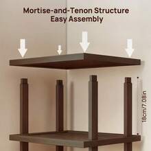 LOVEWE 9-Tier Teak Bamboo Shoe Rack 25cm - Narrow Vertical Storage For Entryway - Màu gỗ - Xem 5