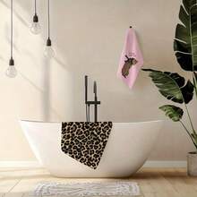 2/4/6/8/10 /12black And White Leopard Print, Leopard Print Theme Printed Kitchen Towels, Microfiber Towels, Absorbent Kitchen Bath Towels, Suitable For Cooking, Baking, Cleaning, Outdoor Activities, Parties And Home Decoration, Only For Hand Washing, Leopard Print Design, Microfiber Towels - Multicolor 5 - View 2