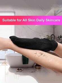 New 2 Pieces Exfoliating Gloves, Body Exfoliating Gloves Double-Sided Body Scrub Gloves Dead Skin Removal Gloves Deep Body Scrub For Men And Women, Bath Exfoliating Shower Gloves, Deep Exfoliating Gloves For Smooth And Shine - 彩色 - 查看 5