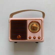 AyeBeau 无线蓝牙音箱，便携式音乐盒，蓝牙免提迷你低音炮，电池容量400mAh 1.48Wh，复古迷你便携式音箱，TF卡，收音机