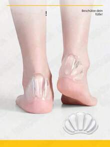 Forefoot Pads,2Pcs Fan-Shaped Shock-Absorbing Anti-Slip Self-Adhesive Heel Protector Tool Leather Shoes High-Heeled Shoes Silicone Thickened Anti-Abrasion Anti-Falling Foot T-Shaped Post Heel Half-Size Pad Women's Insole Insulation,Galentines,Puppy,Carnival,Party Decorations