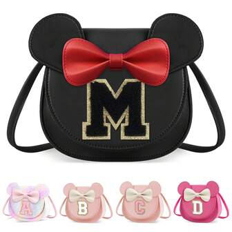 Portefeuille pour tout-petites filles, portefeuille mignon avec nœud/sac bandoulière/sac à épaule, porte-monnaie pailleté personnalisé, cadeau d'anniversaire/Noël pour filles de 1 à 8 ans