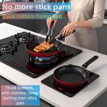 9.45 英寸铸铁不粘煎锅，适用于洗碗机，牛排煎锅，炒锅，平底炊具，厨房必备，热门锅，适用于电磁炉、电炉和燃气炉，煎炒锅，强烈推荐 - 彩色 - 查看 5