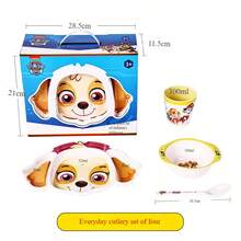 Paw Patrol Tableware Set, Includes Cute Bowl, Feeding Cup, Spoon, Divided Plate, Gift Box - Multicolor - View 6