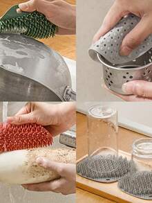 1 cọ rửa rau củ quả đa năng, cọ rau củ mềm dẻo, cọ dưa chuột - Lý tưởng để làm sạch và chuẩn bị thực phẩm hiệu quả, dụng cụ nhà bếp, chất liệu nhựa, dụng cụ vệ sinh nhà bếp, bề mặt có vân, làm sạch đa năng, thích hợp cho trái cây, rau củ, nồi, chảo - Tuyệt vời cho gia đình và sử dụng thương mại, tay cầm tiện dụng, rửa trái cây, thiết kế nhỏ gọn - Nhiều màu - Xem 2