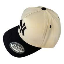 TendenciaGorra  Nueva York Ny Serie Mundial Snapback SemicurvaCalidad premium - Beige - Ver 5