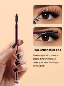 Eid Festival 20pcs Complete Makeup Brush Set, Including 10 Soft Brushes Such As Powder Brush, Blush Brush, Contour Brush, Highlighter Brush, Nose Shadow Brush, Eyeshadow Brush, Eyebrow Brush, Lip Brush, And Detail Brush, Plus 4 Square Sponge Puffs And 6 Finger-Shaped Sponge Puffs, Suitable For Beginners, Professional Makeup Artists, And Novice Beauty Practice Scenarios - Coffee Brown - View 5