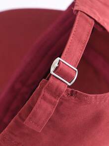 1 Stück süße Kirsche Herz bestickte weiche Lässig Sonnenhut, vielseitig für den täglichen Gebrauch, geeignet als Valentinstags-Geschenk - Bordeaux - Übersicht 6