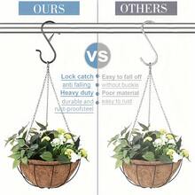 10/20 piezas Ganchos en forma de S de gran resistencia con cierre - Ganchos de hierro fundido montados en la pared adecuados para colgar plantas, ropa, utensilios de cocina y bolsas - Estilo rústico, fácil de instalar, solución de almacenamiento duradera y elegante, ganchos prácticos - Multicolor - Ver 7