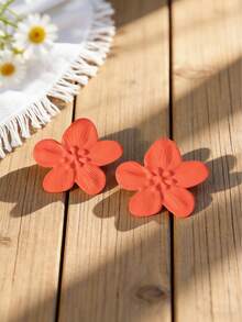 A Pair Of Ear Studs With Colorful Flowers In The Spring And Summer Vacation Style, Suitable For Ladies To Wear During Vacations And Music Festivals - Multicolor - View 19