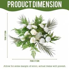 丝绸花拱门，圆形凉亭，婚礼花卉装饰，婚礼舞台道具 - 彩色 - 查看 3