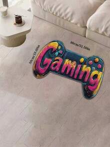 1 pieza Alfombra con forma de control de juegos, alfombra de videojuego con mando negro, alfombra de juegos para jugadores, para dormitorio de niños, decoración de entusiastas de los juegos, alfombra elegante, alfombra de ducha, cojín de sofá, decoración del hogar, alfombra para sala de estar, dormitorio, entrada, cocina, baño, estudio - Multicolor - Ver 8