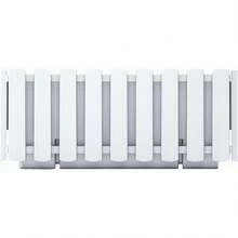 Window Box Flower Pot Planter 2 Sizes 4 Colours Rustic Slat Farm House Design Rectangle Garden Patio Decoration Pot - White - View 2