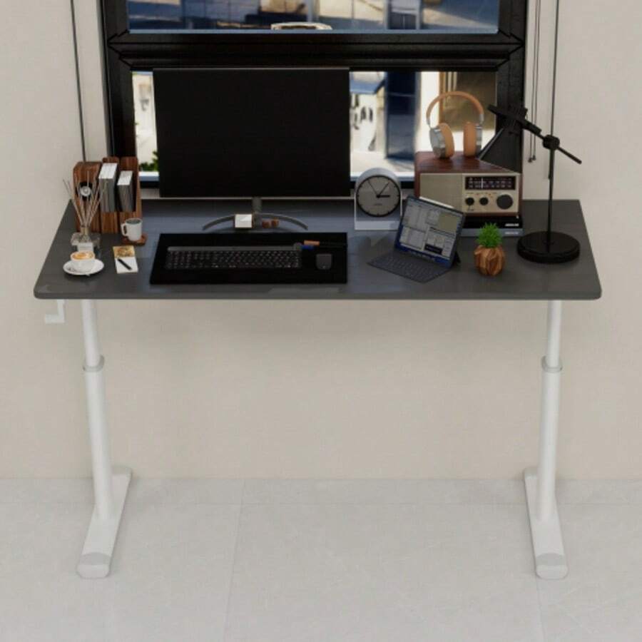 Adjustable Study Desk For Children And Adults: Height Adjustable, Multi-Purpose, For Home Or Office, Compact Design. - 灰色 - 查看 1