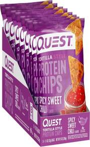 Quest Nutrition Spicy Sweet Chili Tortilla Chip, 19g Protein, 4g Net Carb, Low Carb, Gluten Free, 1.1 Oz 4 Count - Color15 - 查看 1