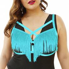 Sujetador con jaula con flecos de estilo gótico sexy - Ajustable, perfecto para ropa de fiesta y atuendos de vacaciones - Multicolor - Ver 19