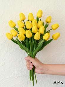 3/5/10支装高级仿真郁金香花束 - 逼真质感，适用于家居装饰、婚礼装饰、派对活动、酒店装饰、情人节、房间装饰、婚礼花束、送给女性的礼物、仿真花、仿真植物、客厅装饰、生日礼物、卧室装饰、婚礼配饰、送给妈妈的礼物、花卉装饰