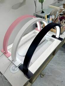 Modern Style Half-Moon LED Nail Lamp, Matte Metal Finish USB-Powered Desk Lamp For Manicure, Eyelash Extension, Tattoo, And Skincare, With Push Button Control And Plastic Bell Shade - Includes Multiple Components, Solid Color, No Battery Required - Multicolor - View 7