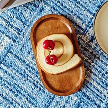 3 件套天然木质托盘，11.4 英寸椭圆形实木托盘，适用于盛放奶酪、派对食品、开胃菜等——家居装饰托盘、咖啡桌托盘、桌面收纳托盘，适用于咖啡桌、餐厅、客厅装饰，也可用于收纳小物件。