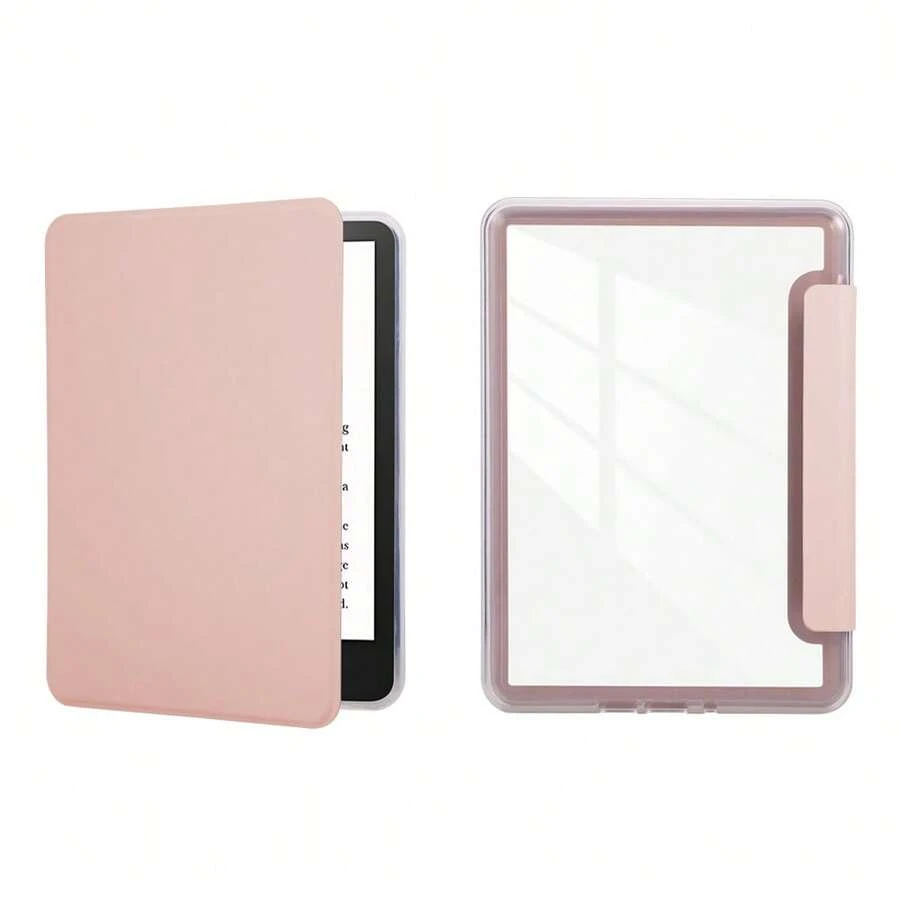 Compatible With The Case Kindle Paperwhite Case, Designed Specifically For The 2024 11th-Generation 6-Inch Kindle E-Reader-Featuring A Transparent Acrylic Back Cover With Auto-Wake/Sleep Functionality. Compatible With The 2024 12th-Generation 7-Inch Kindle Paperwhite And The 2021 11th-Generation 6.8-Inch Kindle Paperwhite. It's An Excellent Choice For Everyday Use Or As A Gift For A Friend. - Pink - View 1