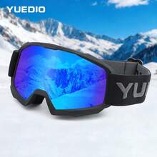 男女通用滑雪镜，TPU镜框，PC高清镜片，防雾防雪，可调节镜带 - 彩色 - 查看 7