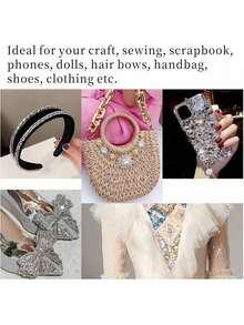 EstiloCadena De Diamantes De ImitacióN, Cadena De Cristales Con Diamantes De ImitacióN Para Manualidades Adorno De Cristal De Diamante Para Costura Manualidades DecoracióN JoyeríAVersióN Mejorada - Dorado - Ver 8