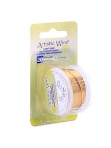 EstiloArtistic Wire - Alambre De LatóN Resistente Al Deslustre De Calibre 20, Color Dorado, 6 YardasVersióN Mejorada - 1/4 libra - Ver 7